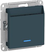 Выключатель карточный с подсветкой без рамки Systeme Electric AtlasDesign 1-кл. изумруд картинка